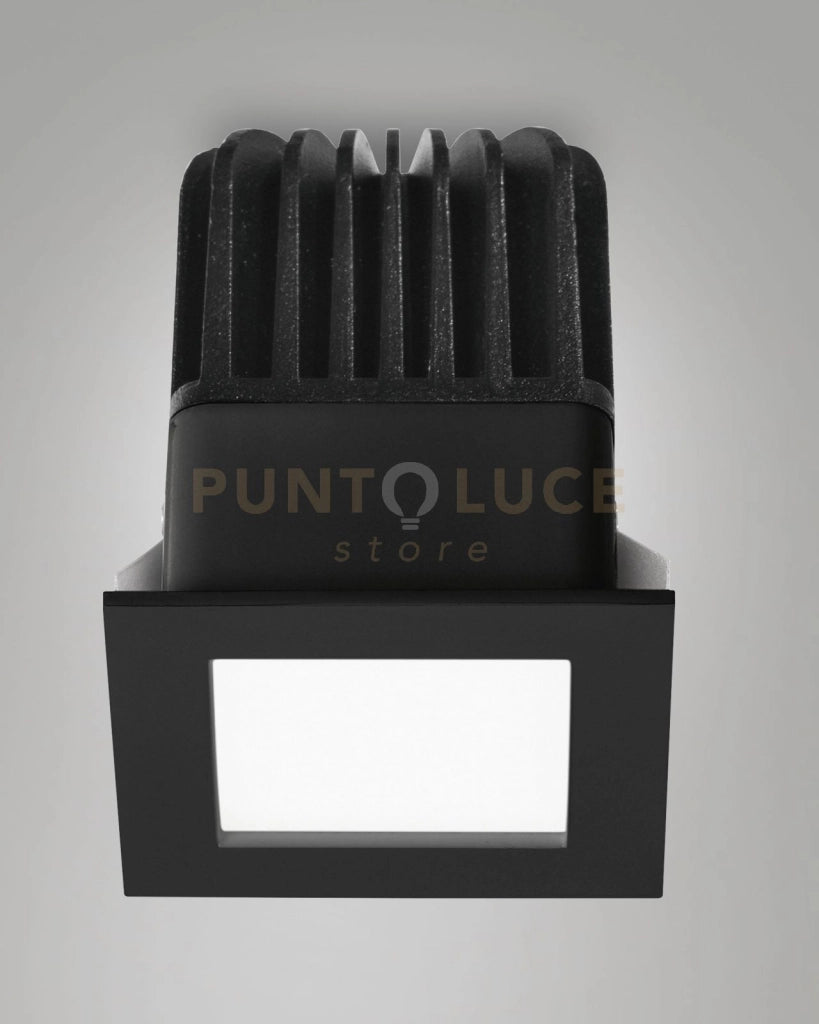 QUITO FARETTO INCASSO QUADRO NERO 6,2X6,2CM C/DRI 12W 3000K 1150LM