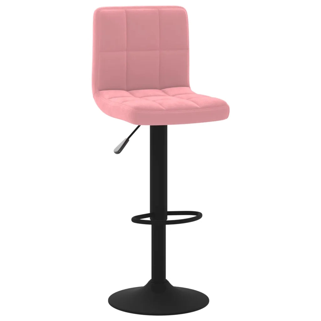 vidaXL Sgabello da Bar Rosa in Velluto