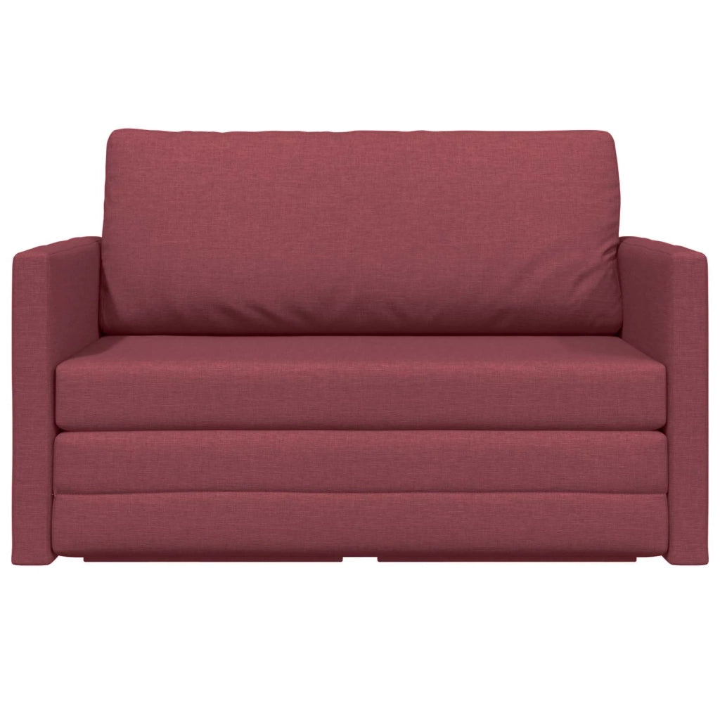 Divano letto 110cm Rosso Vino Tessuto 4106694