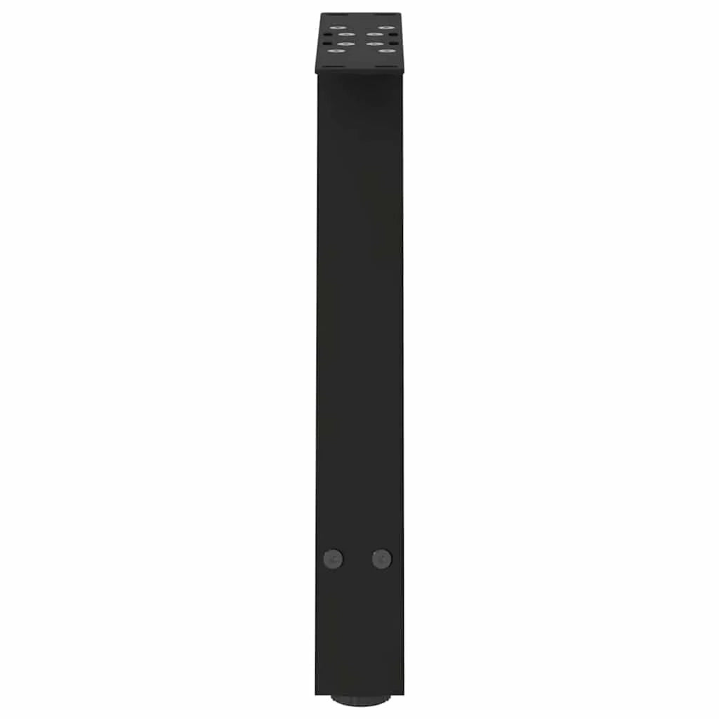 Set di 2 gambe per tavolino da caffè 50 x 42-43 cm con piedini regolabili design moderno acciaio nero 02_0057112