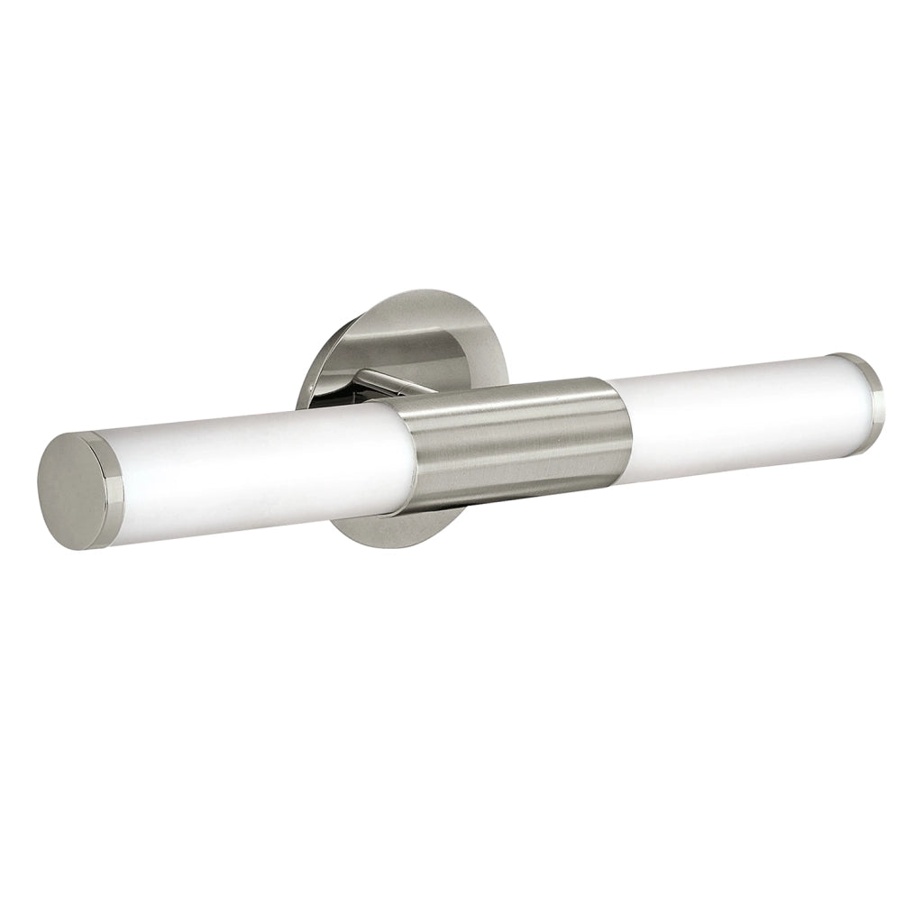 Applique Moderna Palmera Acciaio Nichel Satinato 2 Luci E14