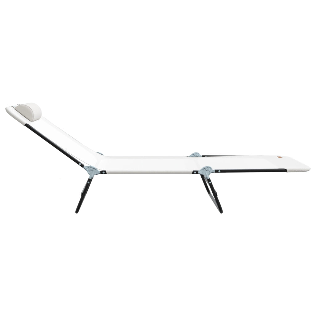 Lettini Prendisole 2 pcs con Testata Crema Textilene