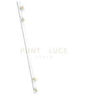 Base Bianco Snodo portalampada incluso 4 luci attacco GU10 120cm