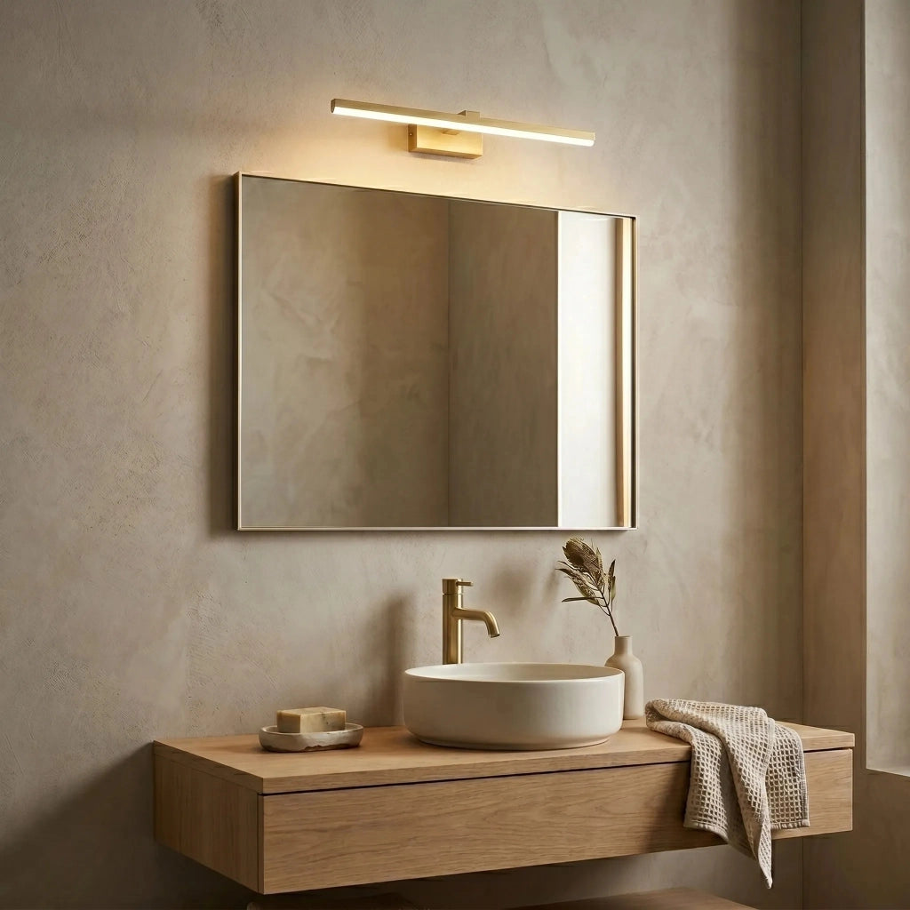Applique Da Bagno Led Swe008-1w 58cm Brush Gold