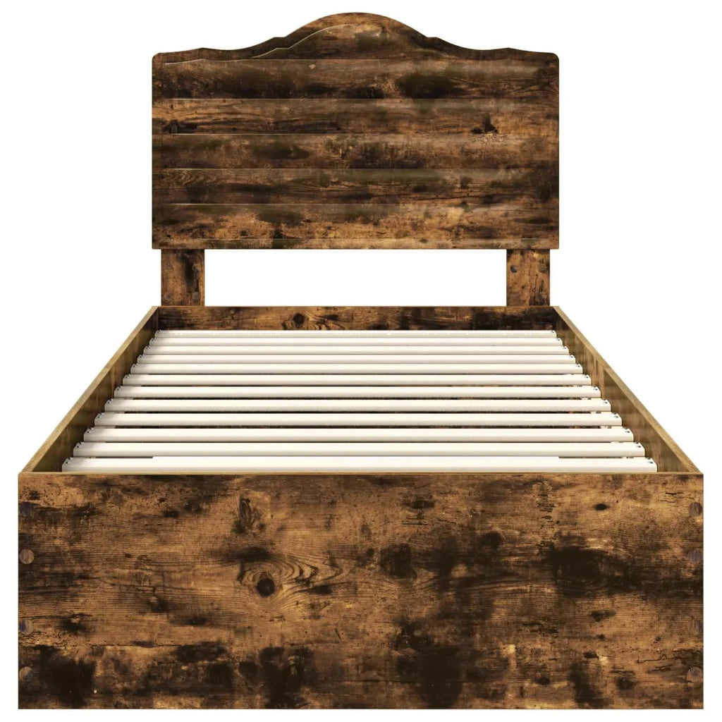 Struttura del letto Rovere fumé 70 x 190 cm Legno multistrato