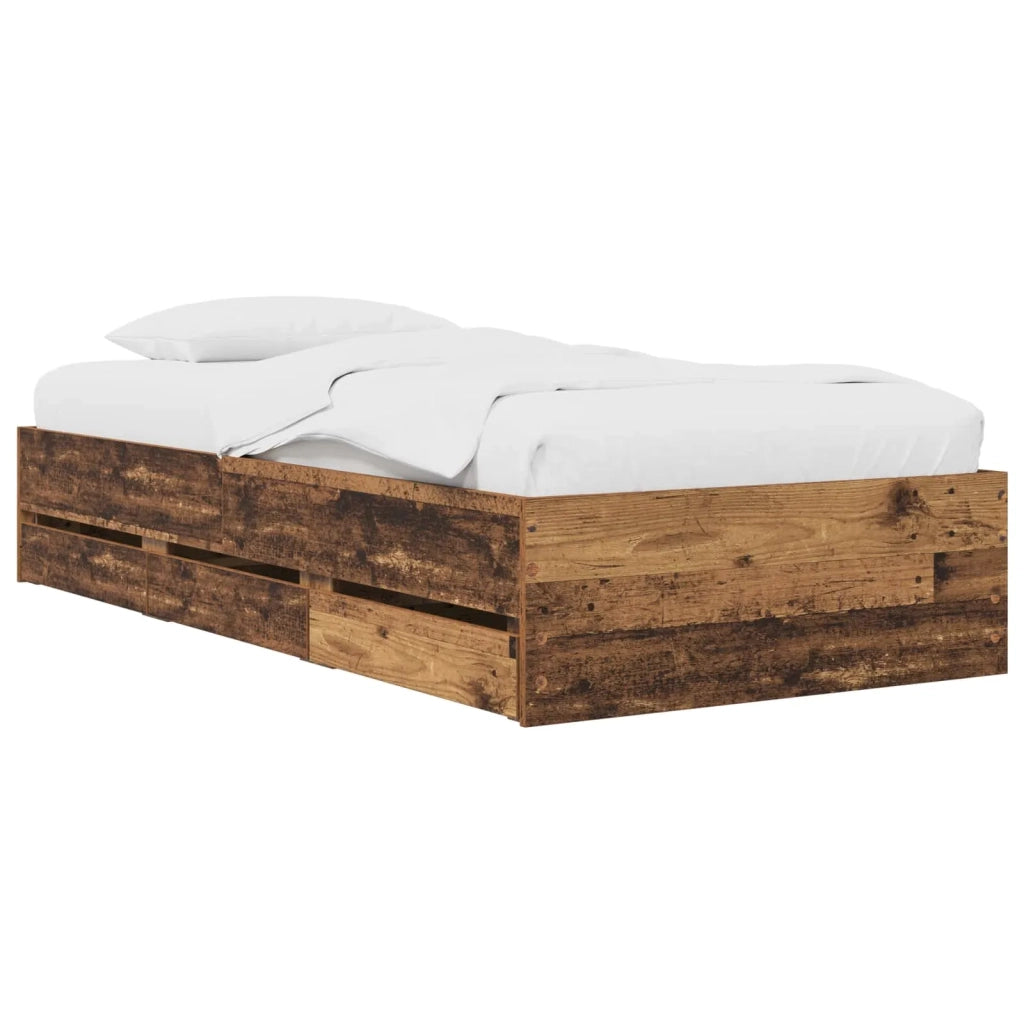 Telaio del letto con storage Legno antico 80 x 200 cm 3429608