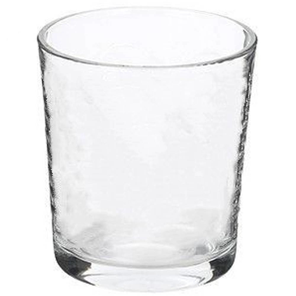 Trade Shop - Set 6 Bicchieri Trasparenti 260ml In Vetro Da Tavola Acqua Bevanda Calda The -