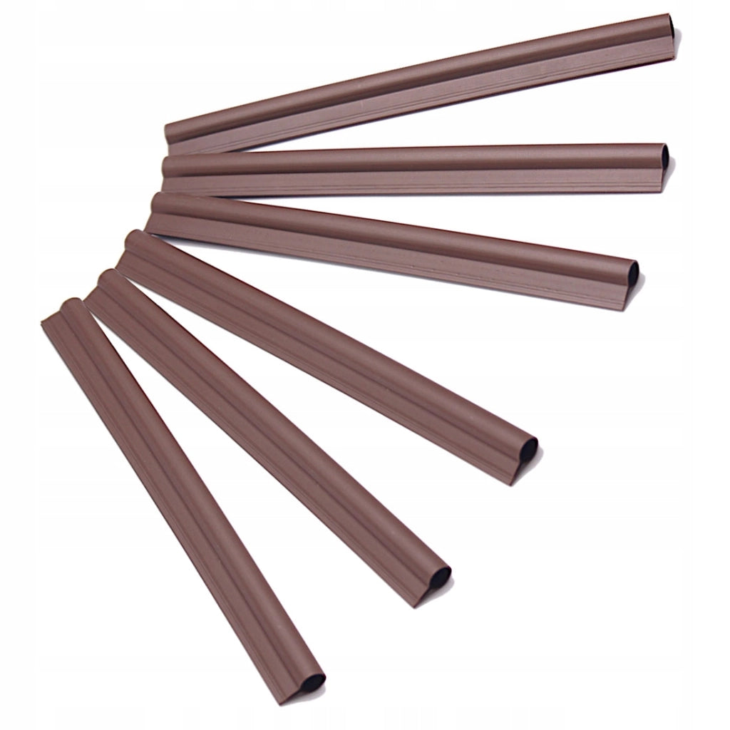 Clip KADAX da 19 cm per nastro per recinzione, ganci per nastro per recinzione, colore marrone, confezione da 6 pezzi