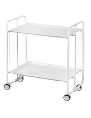 Carrello da cucina pieghevole bianco con ruote BAUHAUS 2 ripiani