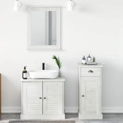 Set di mobili per il bagno 3 pcs Bianco Antico Pino massello 3328544