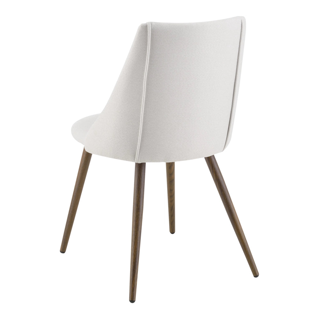 Set Danzig di 2 Sedie Imbottite da Sala Pranzo con Gambe in Metallo - Beige [en.casa]