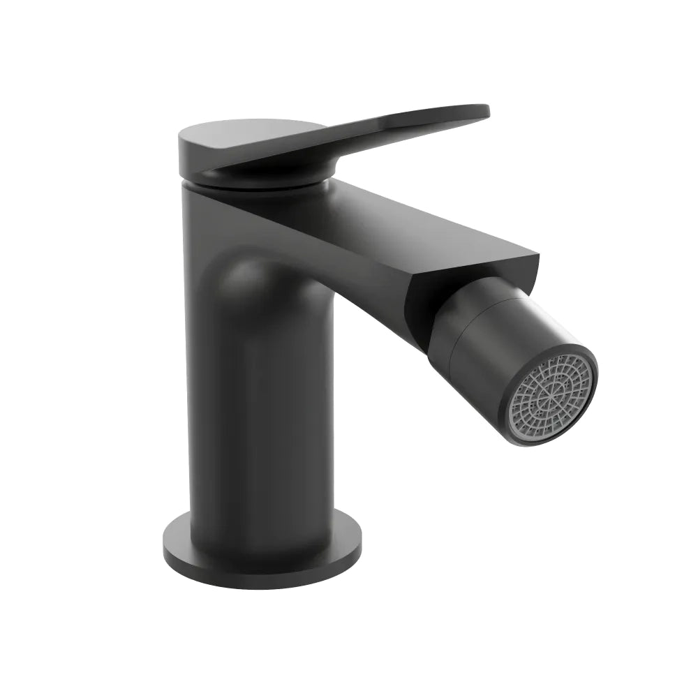 Set miscelatori: lavabo bidet senza scarico e incasso doccia c/deviatore nero opaco | Anne