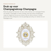 Decorazione da champagne con pulsante - Placca decorativa per muro - Champagne Decor - Luminaria in oro - Decorazione per festa - Decorazione per Natale - Per uso domestico