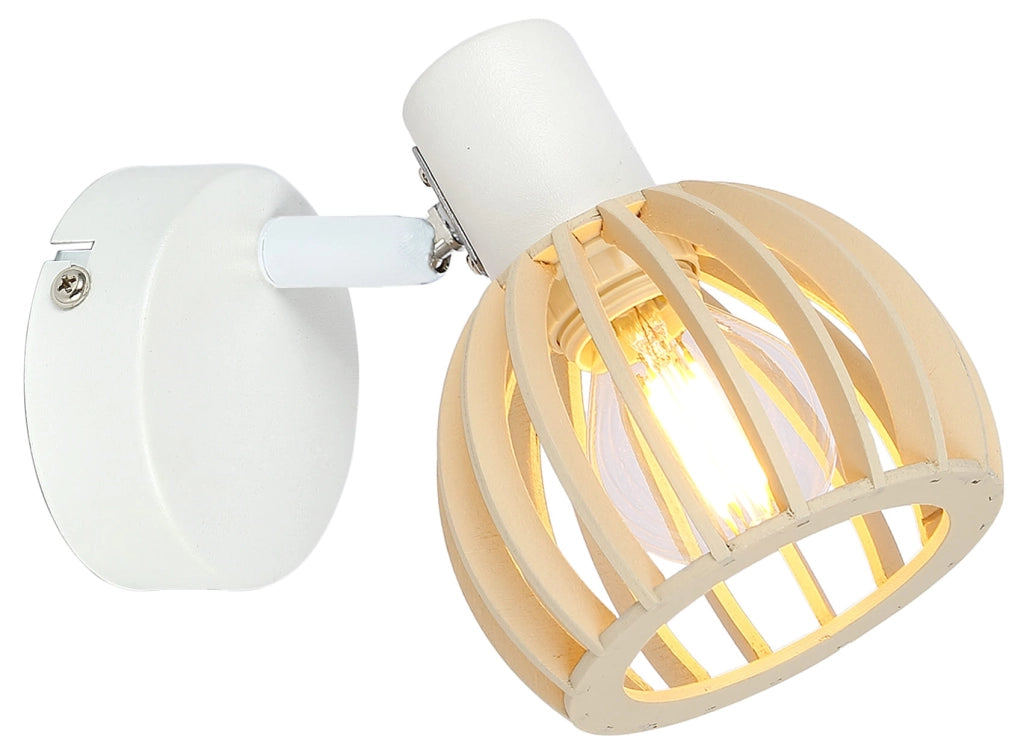 Applique Candellux Atarri 91-68019 bianco MDF E14 1 luce