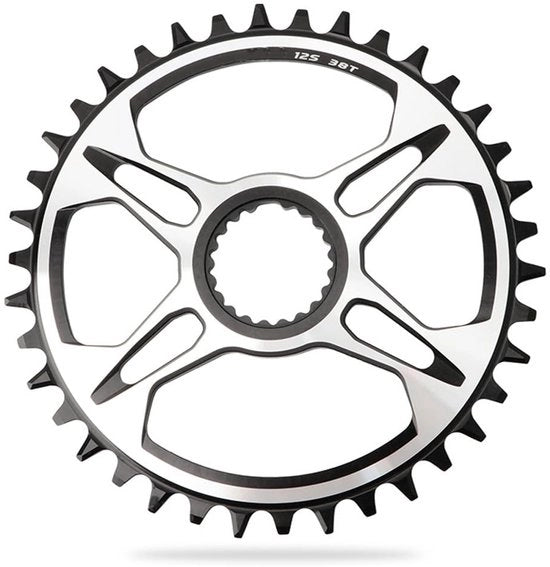 Catenaccio 38T - Montaggio Diretto - 12 Rapporti di Riduzione - Denti Larghi - Alloggio in Alluminio di Alta Qualità - Riduzione della Resistenza di Attrito - Catenaccio per Bicicletta