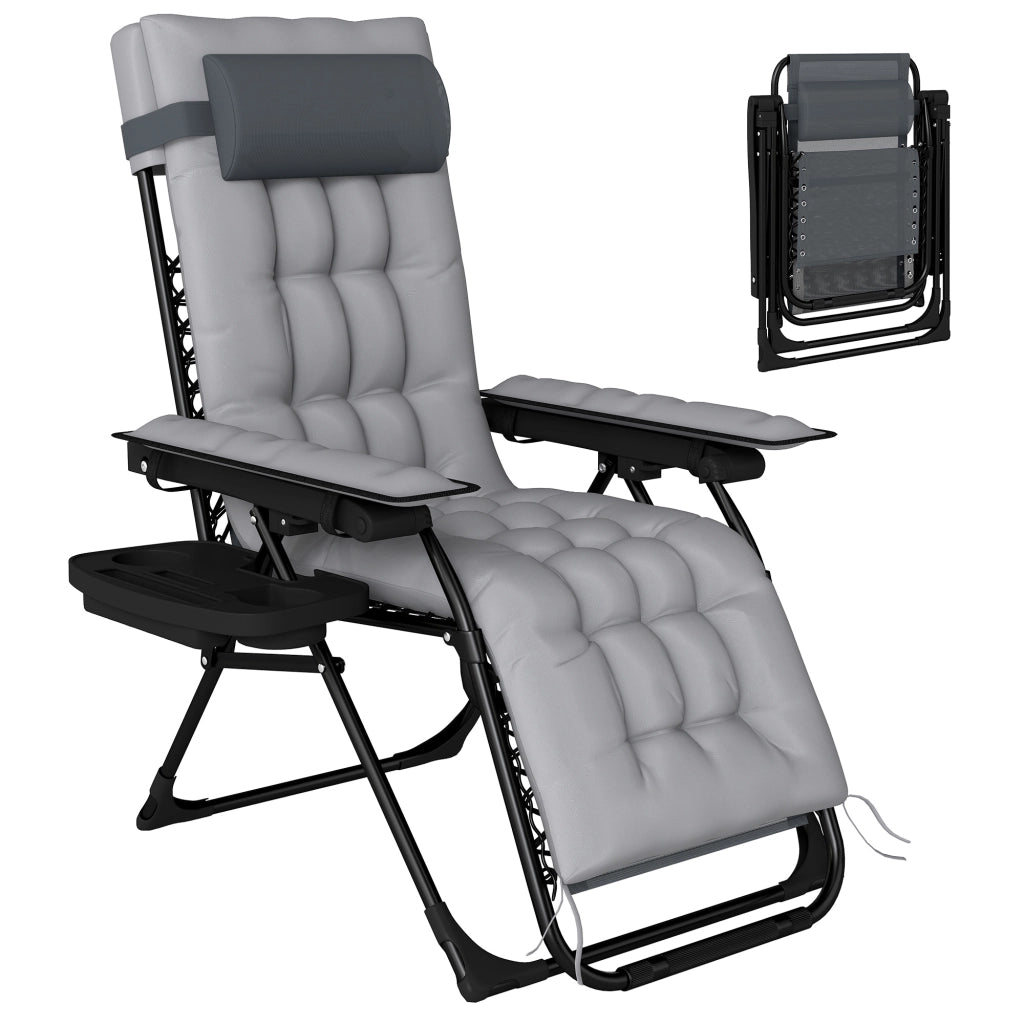 Poltrona Relax Massaggiante Elettrica ¨C Zephmum ¨C Grigio 65x93x108cm
