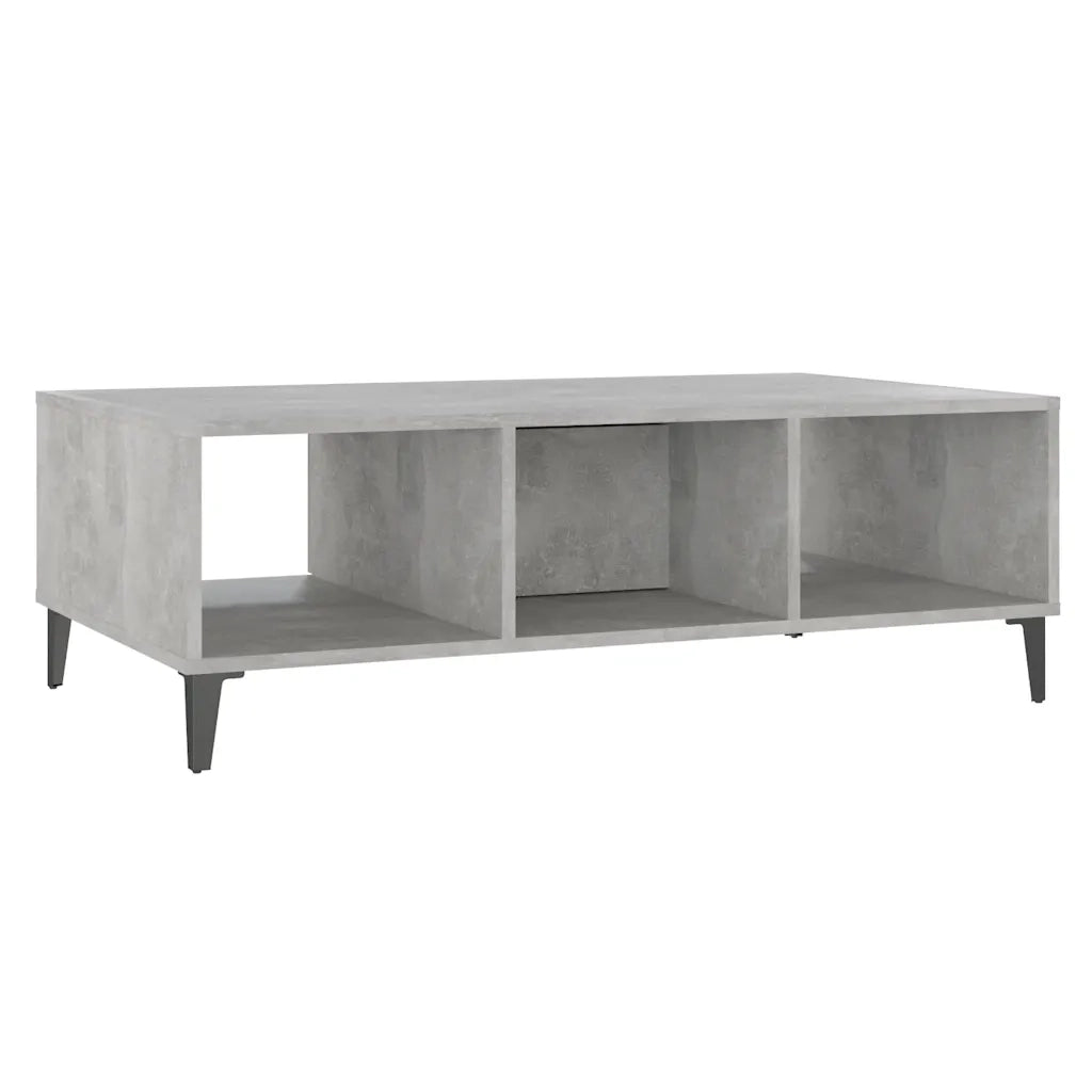 Tavolino da Salotto Grigio Cemento 103,5x60x35 cm in Truciolato cod mxl 14883