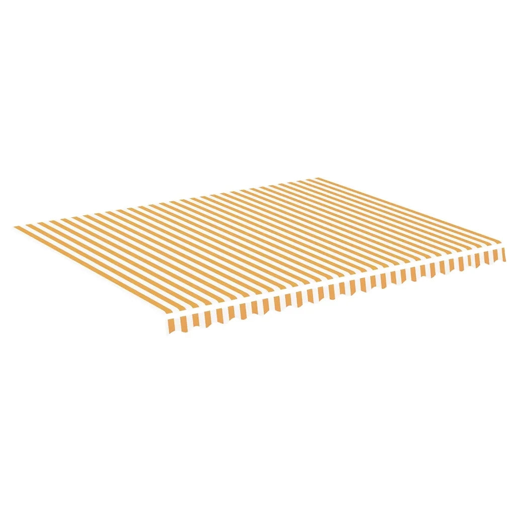 Tessuto di Ricambio per Tenda da Sole-Ricambio telo per tenda da sole Giallo e Bianco 4,5x3,5 m