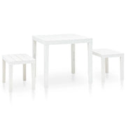 Tavolo da giardino con 2 panche in plastica bianca 02_0018689