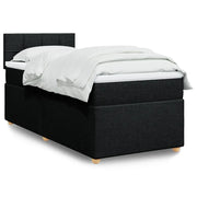 Giroletto a Molle con Materasso Nero 90x200 cm in Tessuto 3286565