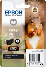 Epson Squirrel Singlepack Grey 478XL Claria Photo HD Ink