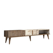 Porta TV in legno "Milan" - 180 x 35 x 40 cm - NoceBianco