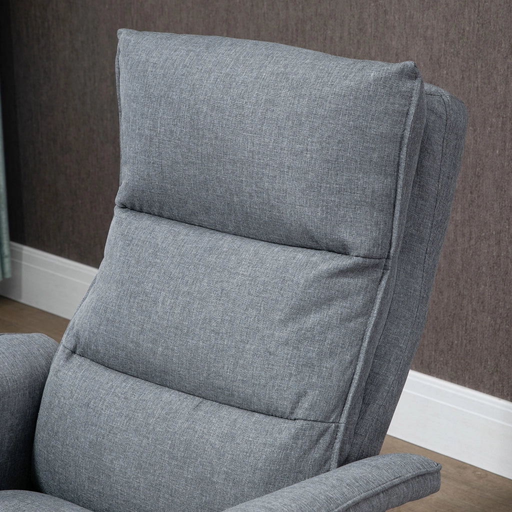 Poltrona massaggiante elettrica reclinabile con poggiapiedi ¨C Minimal ¨C Tessuto grigio 78x93x99 cm