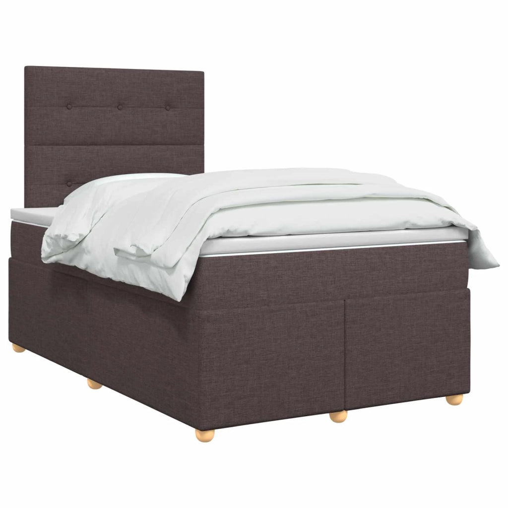Letto box spring con materasso Marrone Scuro 120 x 200 cm 3455325