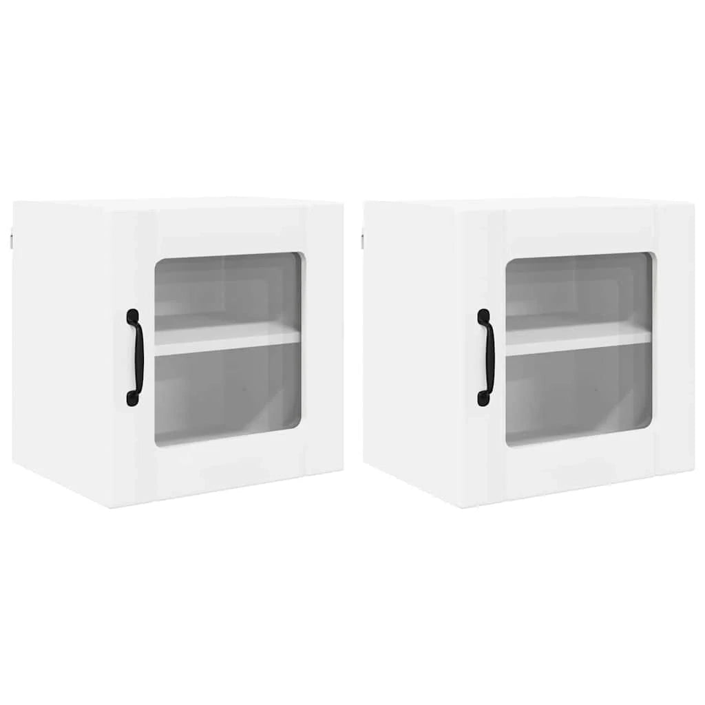 Set di 2 pensili da cucina 40 x 31 x 40 cm design moderno pratici contenitori in legno composito bianco 02_0053864