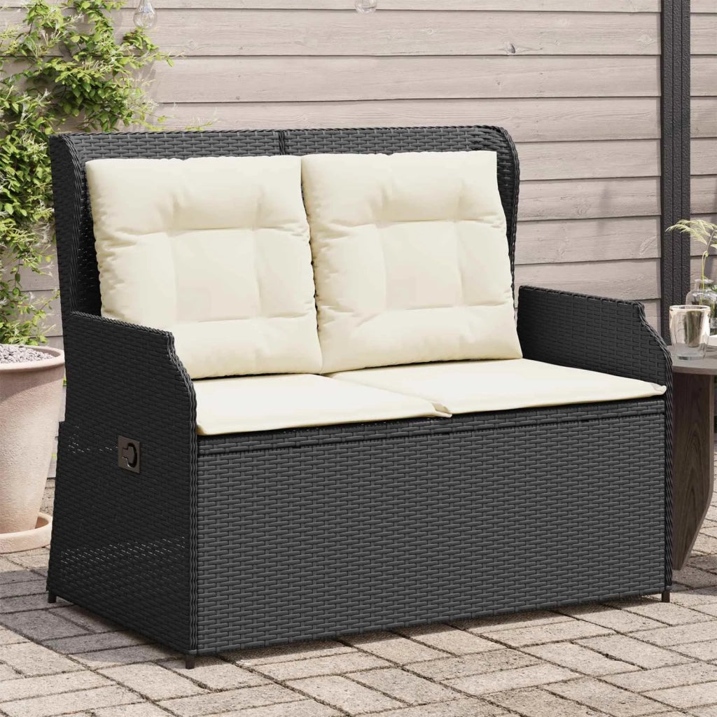 Panchina da giardino Nero polyrattan 3394458