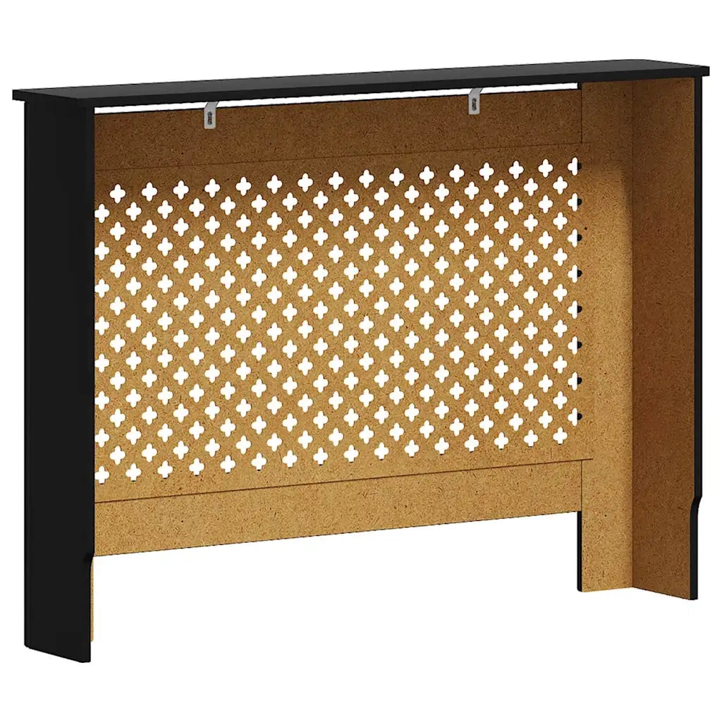 Copertura per Radiatore Nera 112x19x81,5 cm in MDF 288192