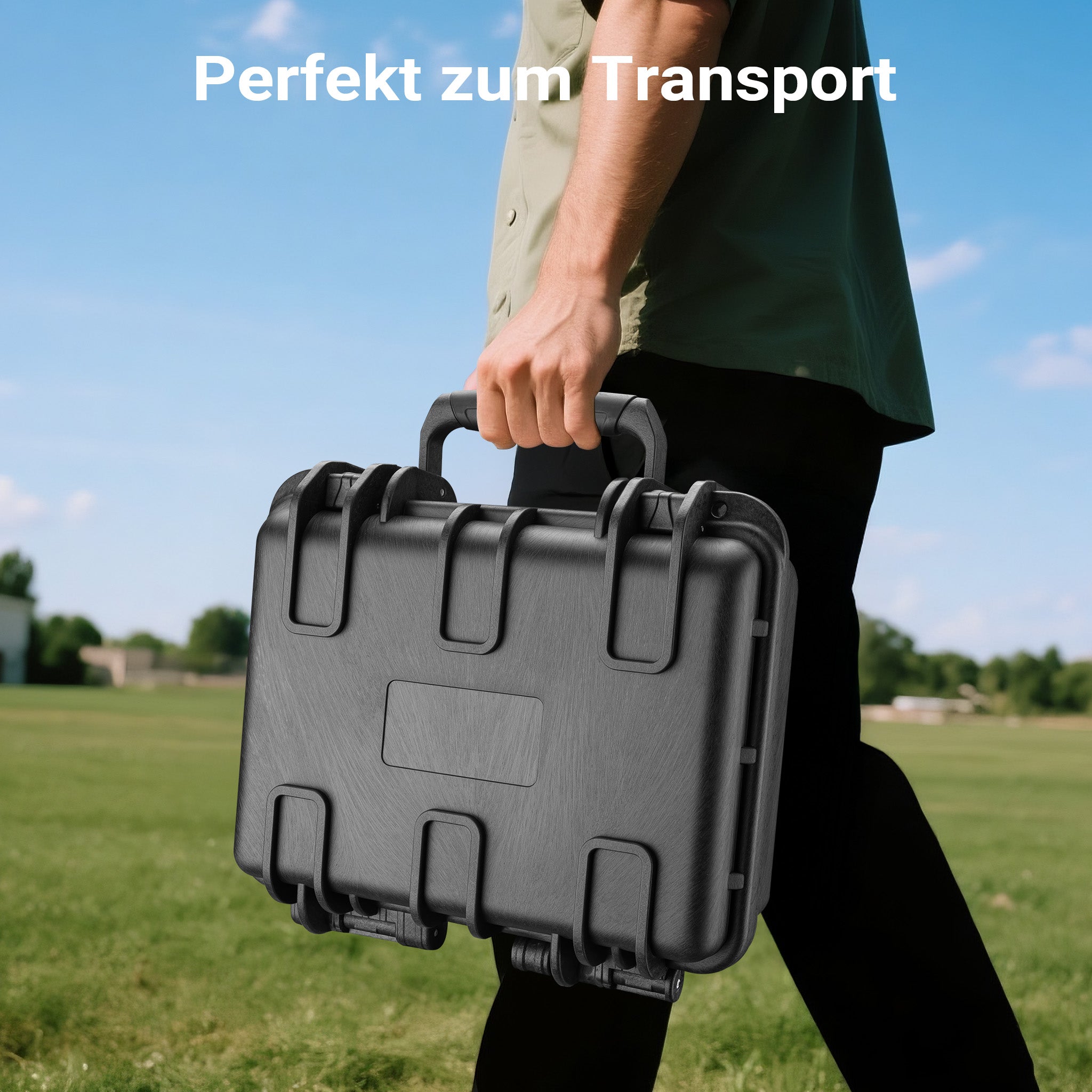 Valigetta universale 30,5 x 26,9 x 14,7 cm, custodia rigida impermeabile con inserto in schiuma