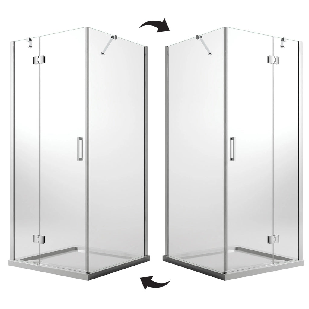 Box Doccia 70x75 CM H190 Trasparente con Easyclean mod. Flip Anta + Fisso