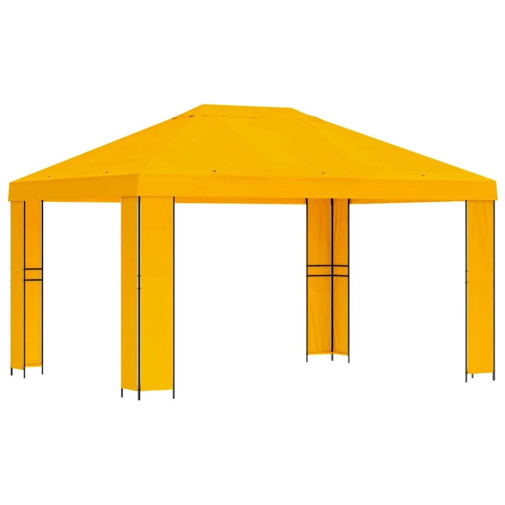 Gazebo 4 × 3 m Giallo Poliestere e Acciaio 190 900380