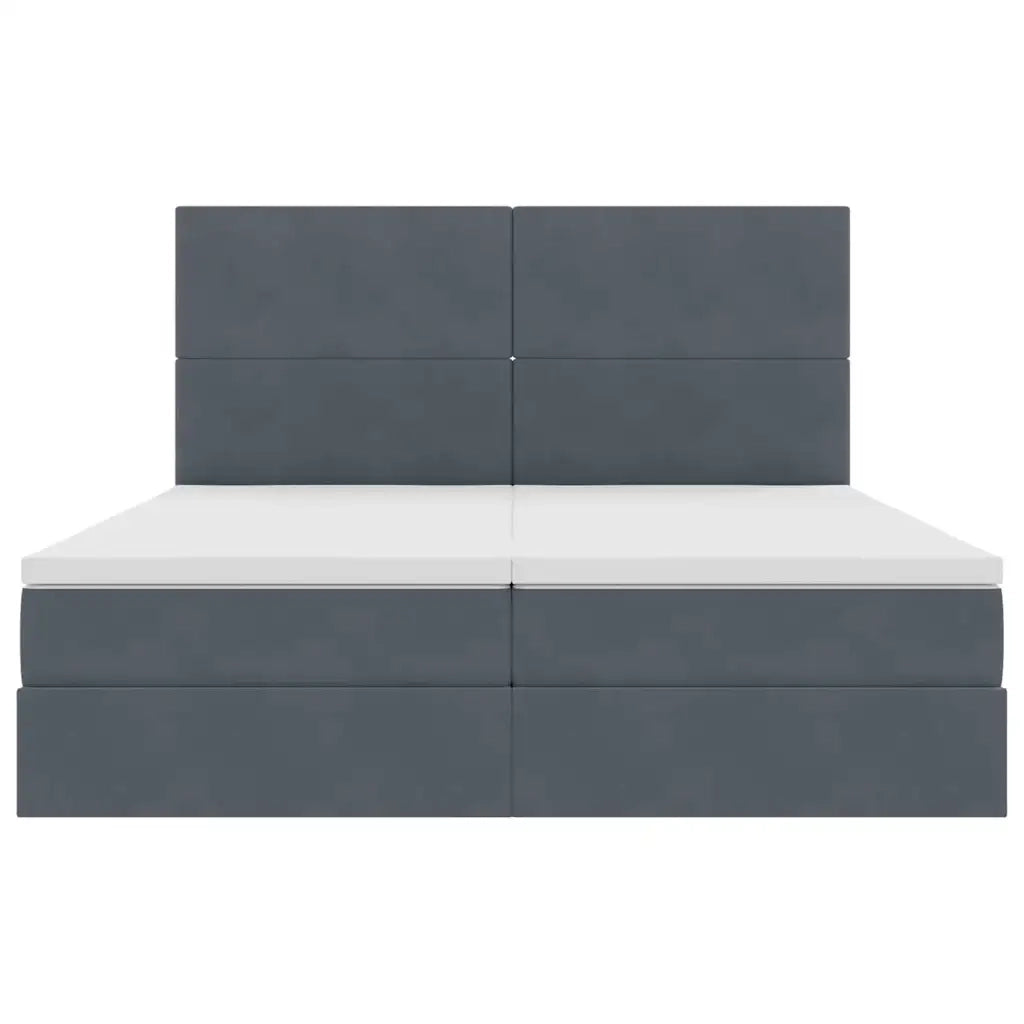Letto con Contenitore Grigio scuro 180 x 200 cm Velluto 3372234