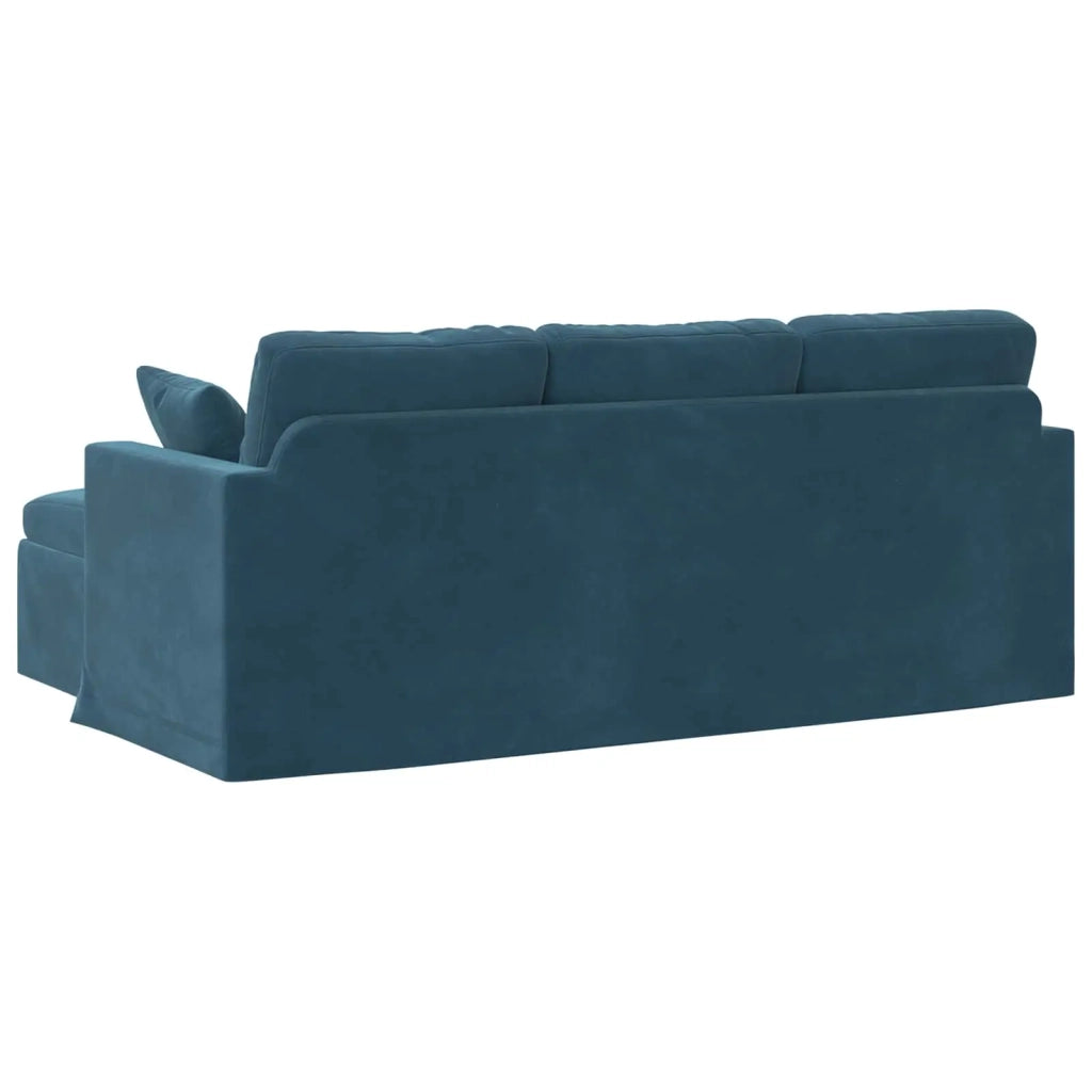 Divano Blu 198 x 134 x 80 cm Velluto