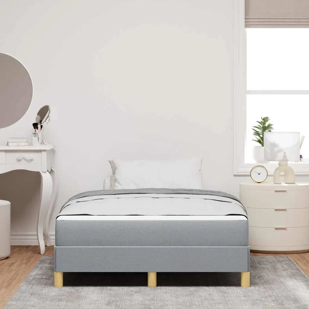 vidaXL Letto a molle Grigio chiaro e Marrone 120 x 200 cm