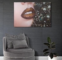 Stampa Su Tela Beautiful Lips cm 80X3,8X120