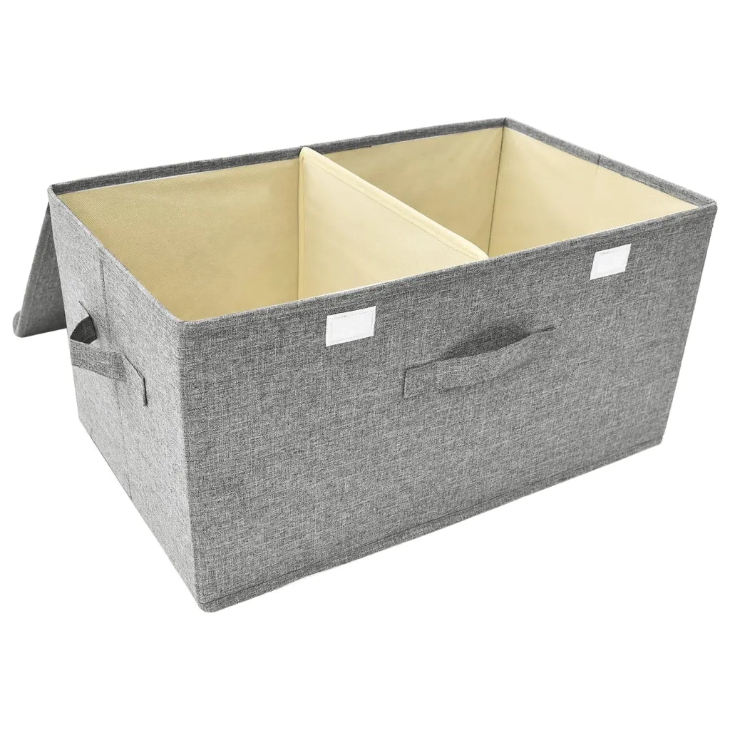 Scatola Portaoggetti in Tessuto 50x30x25 cm Grigio CFW2948316