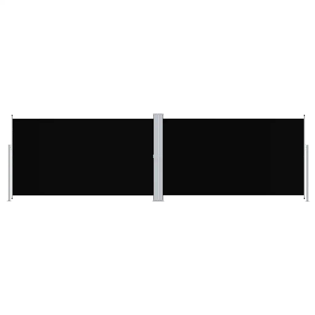 Tenda da Sole Laterale Retrattile-Tenda parasole per balcone per giardino Nera 180x600 cm 841325