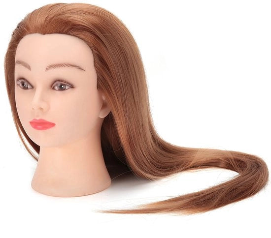 Capocapelli di Capelli Realistici - Capocapelli Professionale - Capocapelli con Sostegno - Capocapelli per Allenamento - Capocapelli per Estetisti - Materiale in Fibra Viscosa Resistentente al Calore - Capocapelli per Allenamento Capelli
