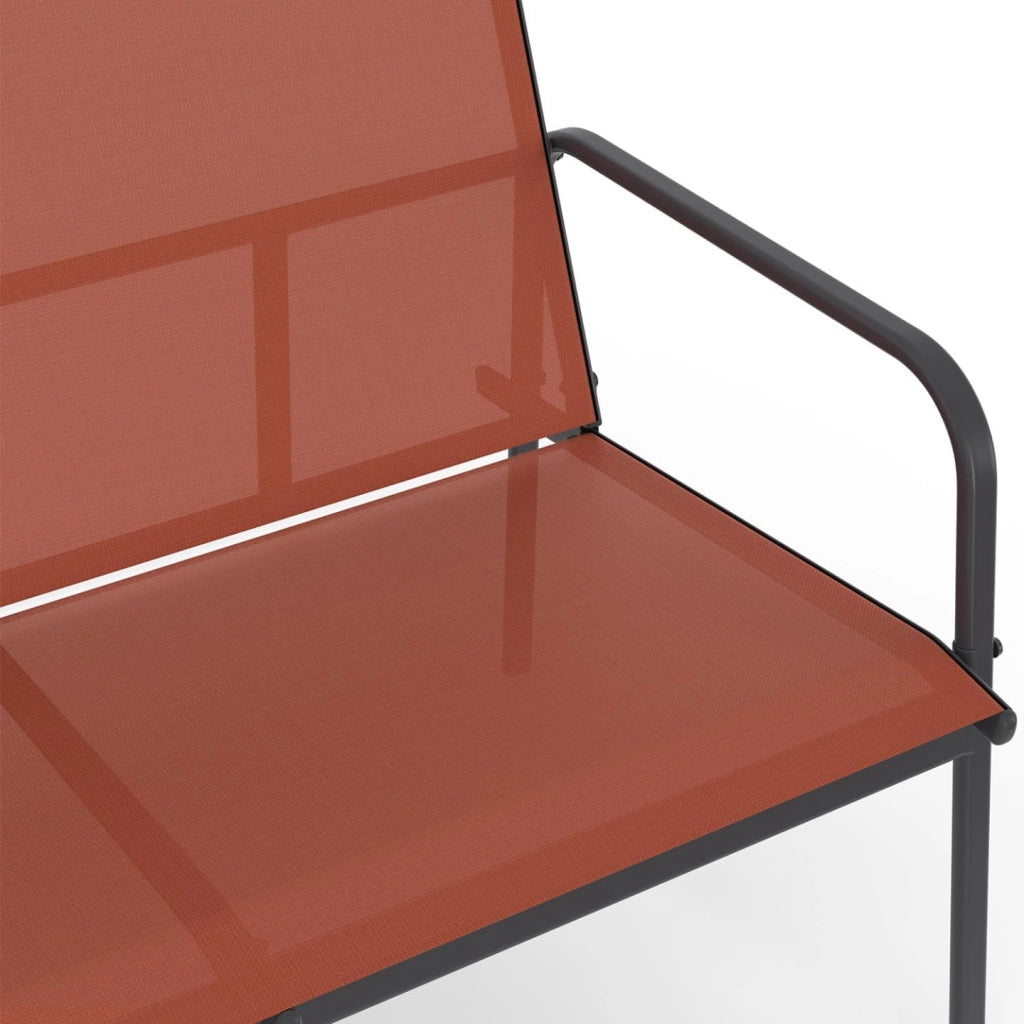 Set di mobili da Giardino TOLEDE Basso a 4 posti con Divano, poltrone e Tavolo in Terracotta