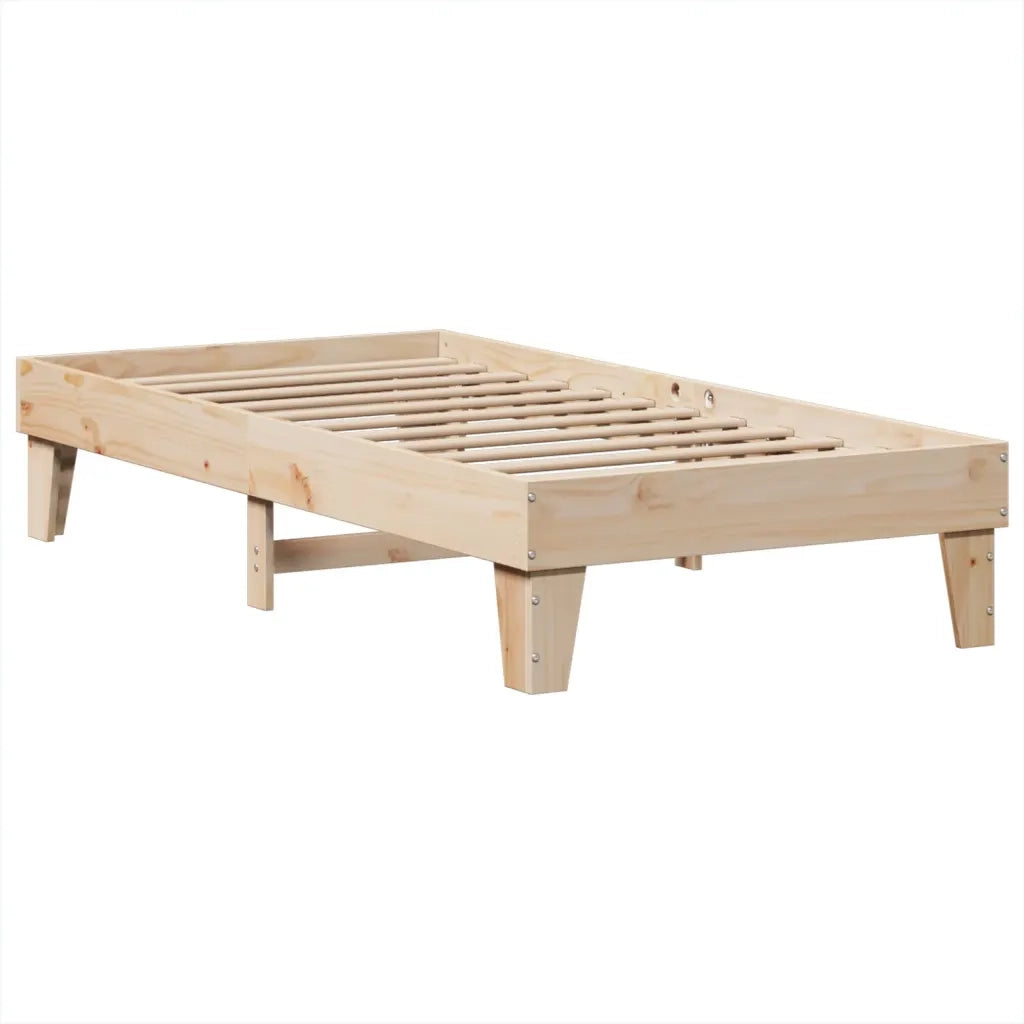 Giroletto senza Materasso 90x200 cm in Legno Massello di Pino