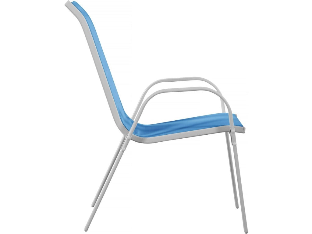 Sedia da giardino textilene "Cordoba" -Phoenix-Blu-Set di 2