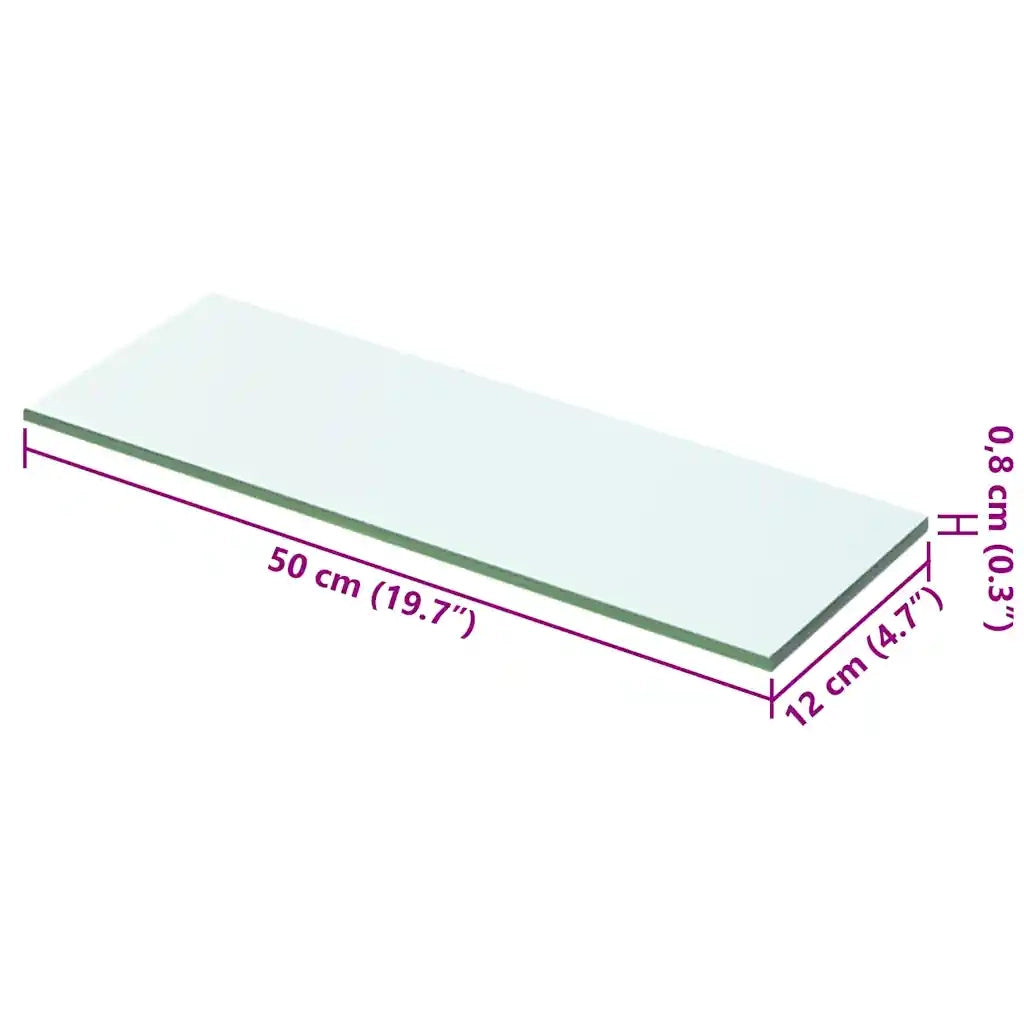 Mensole in Vetro Trasparente 2 pz 50x12 cm 3051557