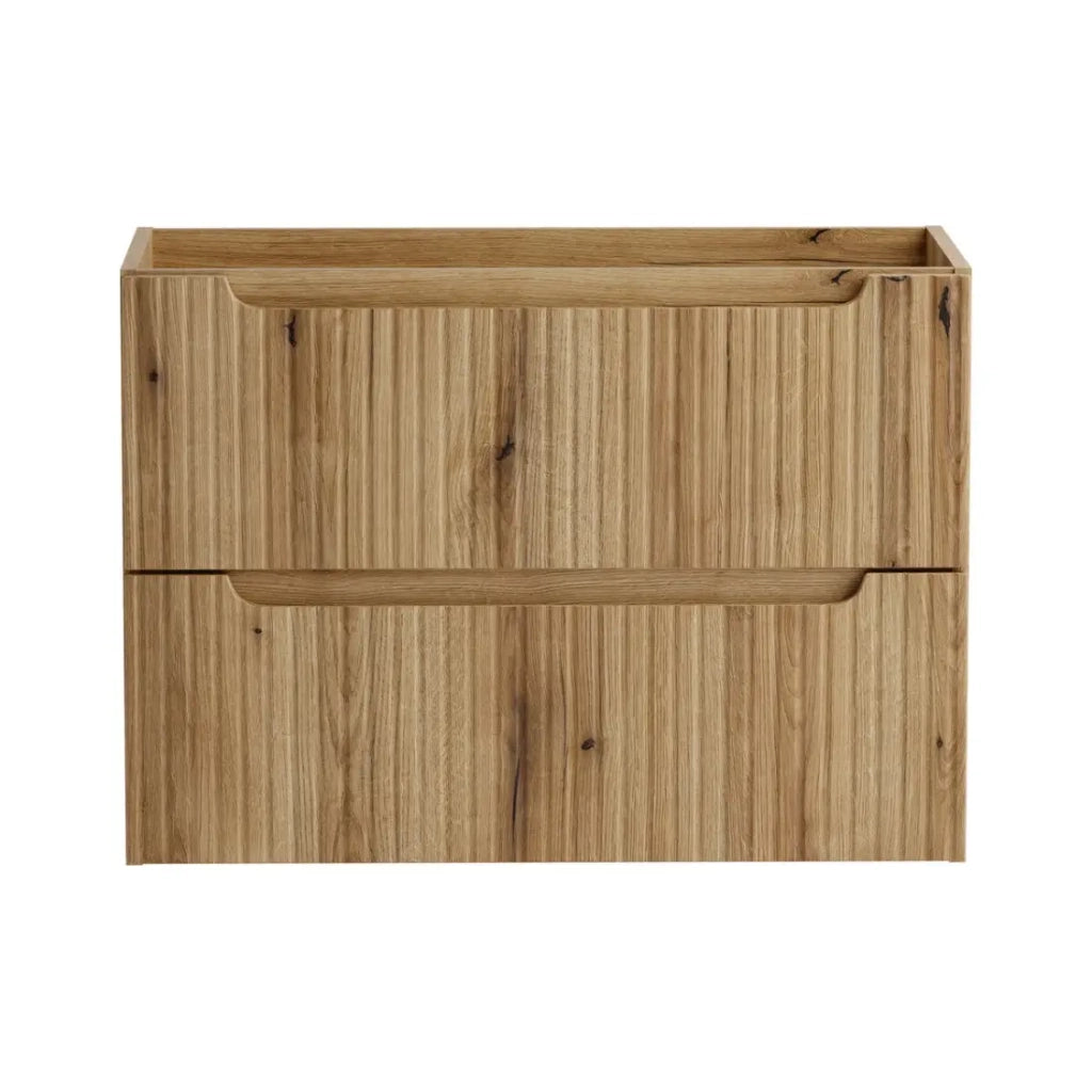 Mobile sottolavabo VANO 80 cm in rovere sospeso con 2 cassetti