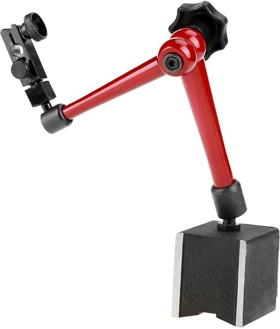 Sostegno magnetico regolabile 350 mm - Base magnetica - Alta sensibilità - Acciaio inox duraturo - Blocco centrale - Stabile e affidabile - Base magnetica di supporto