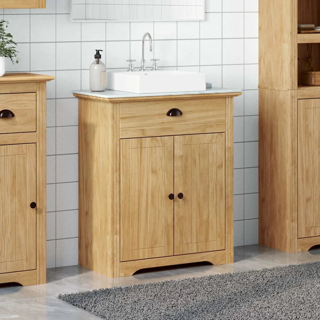 Mobile da Bagno con porta BODO Marrone miele 70 x 35 x 80 cm 42023474
