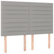 Testiera | Testata Grigio Chiaro 144x5x118/128 cm Tessuto