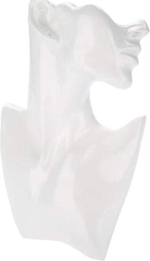Manichino Bust per Display di Orecchini - Bianco - Modello di Raccordo per Vetrina.